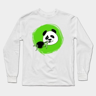 Cute panda portrait Long Sleeve T-Shirt